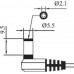 DC LEAD R/A 2.1mm Male 9mm Short Barrel