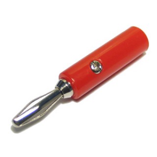 BAP02-R Banana Male Screw Red