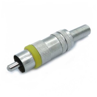 RCA Male Yellow Metal