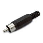 RCA Male Black Plastic