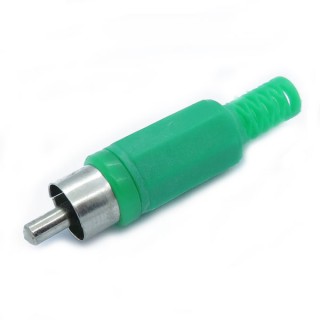 RCA Male Green Plastic