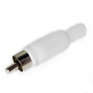 RCA Male White Plastic