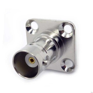 BNS05 Female BNC 4 Hole Bulkhead Flange Mount Connector