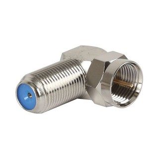 FA01 F-Male Plug to F-Female Socket R/Angle Connector Adaptor