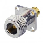 NA12 N Female to SMA Male 4 Hole Flange Adapter