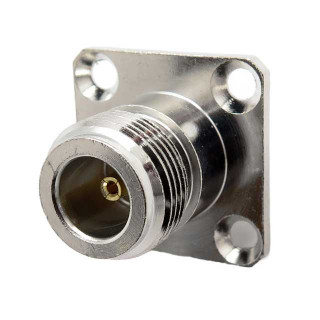 NS01 N type Female 4 Hole Bulkhead Mount Connector