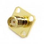 SMA06 Female 4 hole Chassis Mount Connector