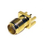 SMA45 Female PCB Mount SMA Jack Connector Narrow Flange 1.0mm 0.040" 