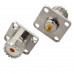 US02-CZ Female UHF SO239 4 Hole Mount Connector Zinc